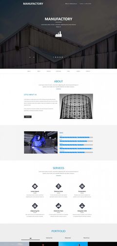 Bootstra響應式的產品制造工廠建設網(wǎng)站模板